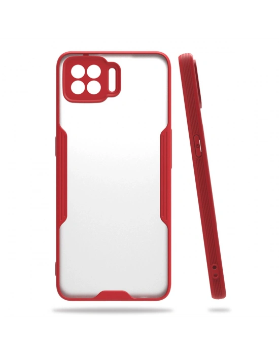 Newface Oppo A73 Kılıf Platin Silikon - Kırmızı