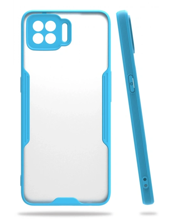 Newface Oppo A73 Kılıf Platin Silikon - Mavi