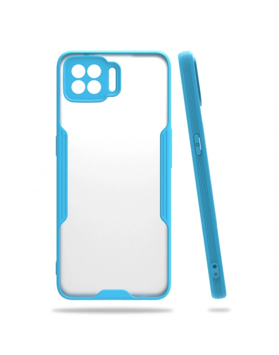 Newface Oppo A73 Kılıf Platin Silikon - Mavi