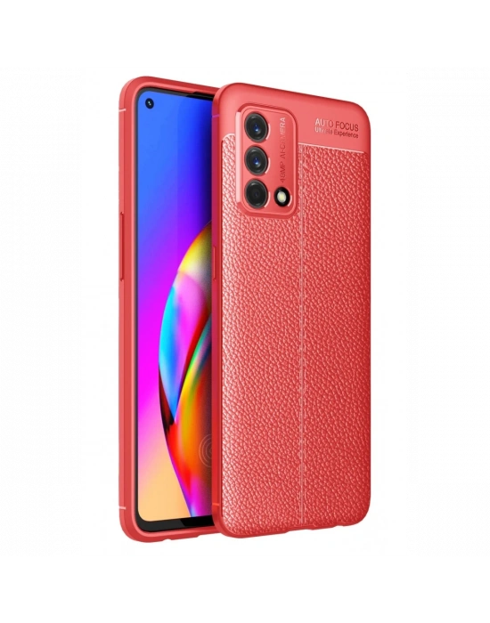 Newface Oppo A74 4G Kılıf Auto Focus Kapak - Kırmızı