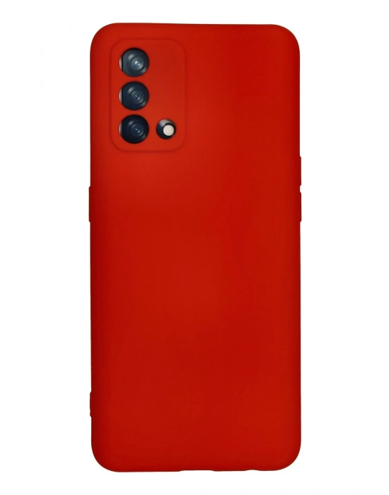 Newface Oppo A74 4G Kılıf Nano içi Kadife Silikon - Kırmızı