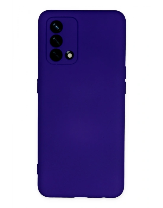Newface Oppo A74 4G Kılıf Nano içi Kadife Silikon - Mor