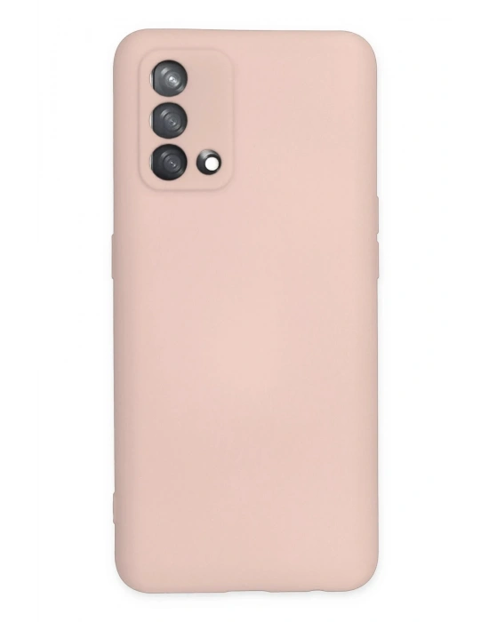 Newface Oppo A74 4G Kılıf Nano içi Kadife Silikon - Pudra