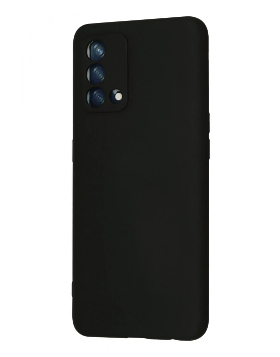 Newface Oppo A74 4G Kılıf Nano içi Kadife Silikon - Siyah