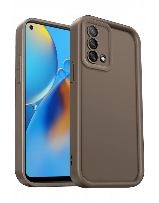 Newface Oppo A74 4G Kılıf Viera Silikon - Kahverengi