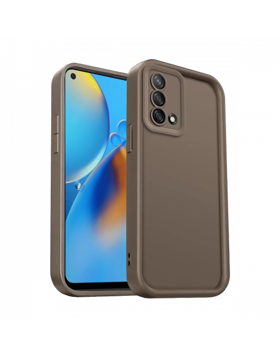 Newface Oppo A74 4G Kılıf Viera Silikon - Kahverengi