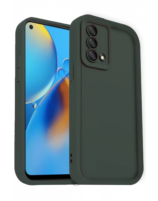 Newface Oppo A74 4G Kılıf Viera Silikon - Koyu Yeşil