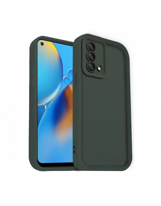 Newface Oppo A74 4G Kılıf Viera Silikon - Koyu Yeşil