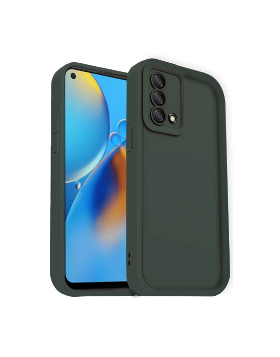 Newface Oppo A74 4G Kılıf Viera Silikon - Koyu Yeşil