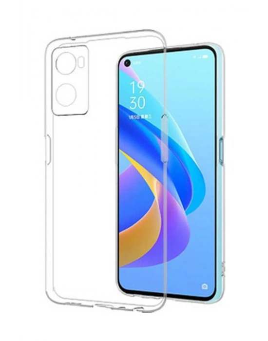 Newface Oppo A96 Kılıf Lüx Şeffaf Silikon