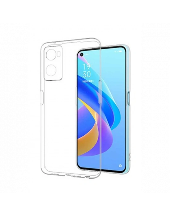 Newface Oppo A96 Kılıf Lüx Şeffaf Silikon