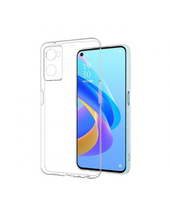 Newface Oppo A96 Kılıf Lüx Şeffaf Silikon