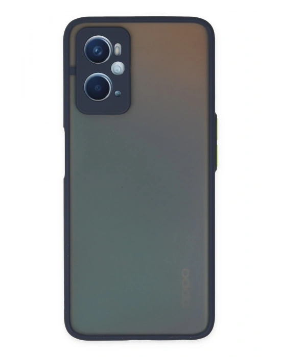 Newface Oppo A96 Kılıf Montreal Silikon Kapak - Lacivert