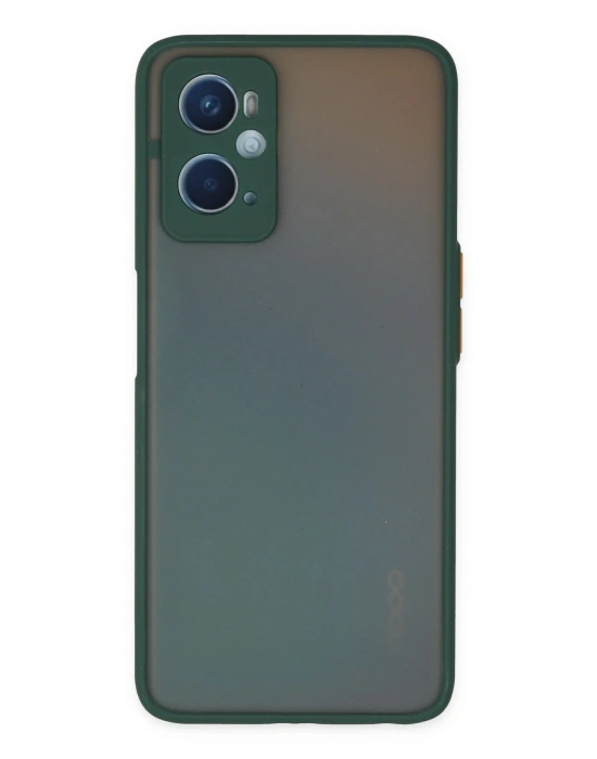 Newface Oppo A96 Kılıf Montreal Silikon Kapak - Yeşil