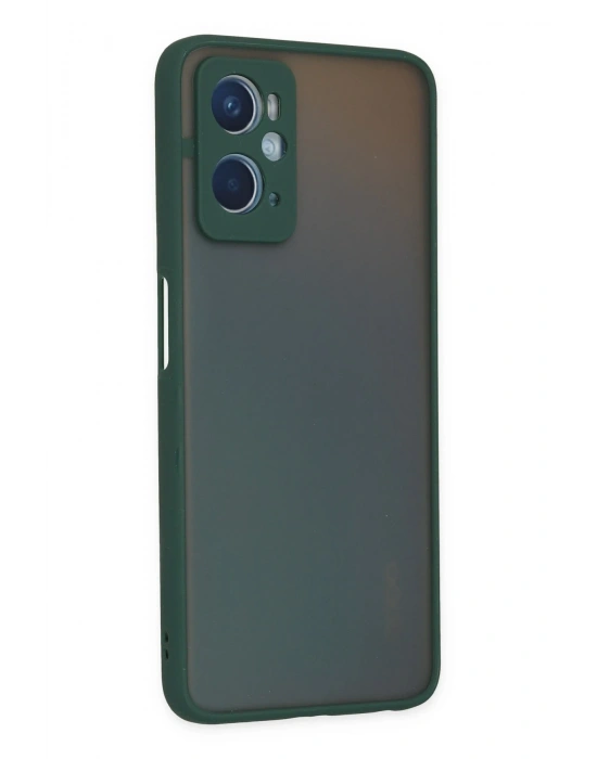 Newface Oppo A96 Kılıf Montreal Silikon Kapak - Yeşil