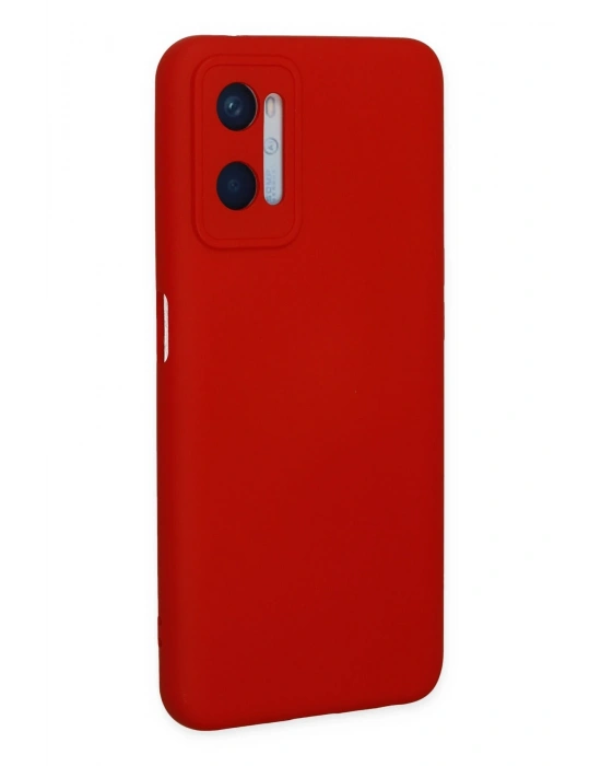Newface Oppo A96 Kılıf Nano içi Kadife Silikon - Kırmızı