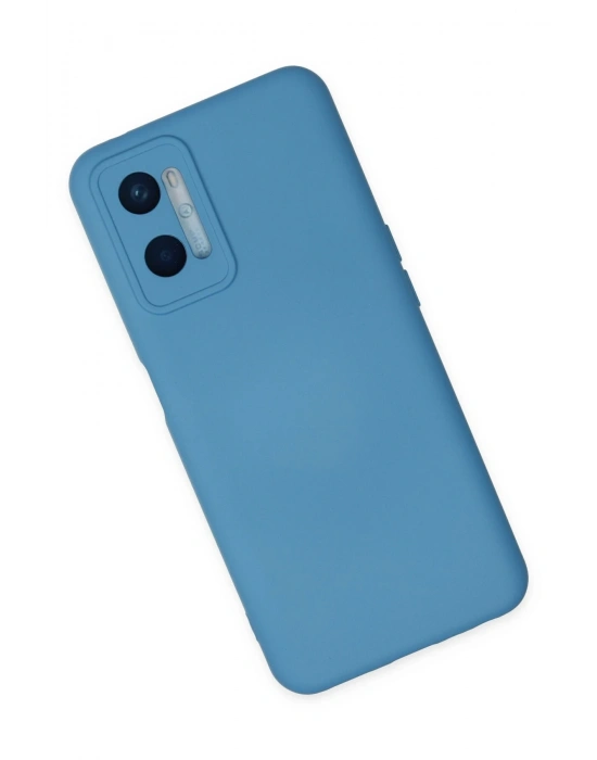 Newface Oppo A96 Kılıf Nano içi Kadife Silikon - Mavi