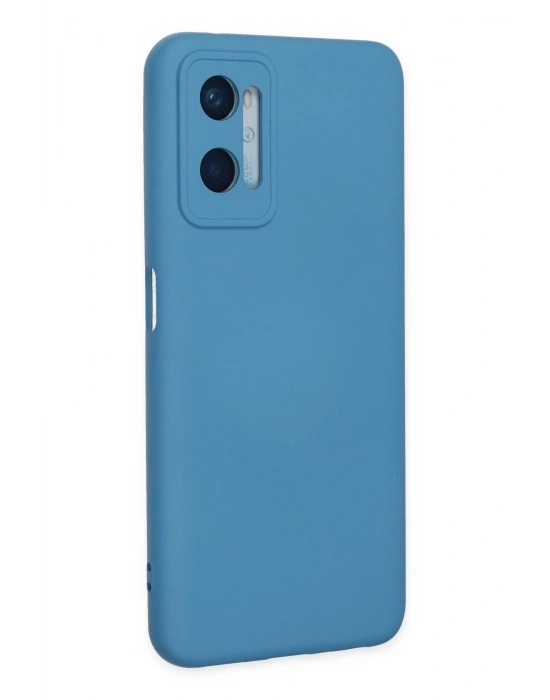 Newface Oppo A96 Kılıf Nano içi Kadife Silikon - Mavi