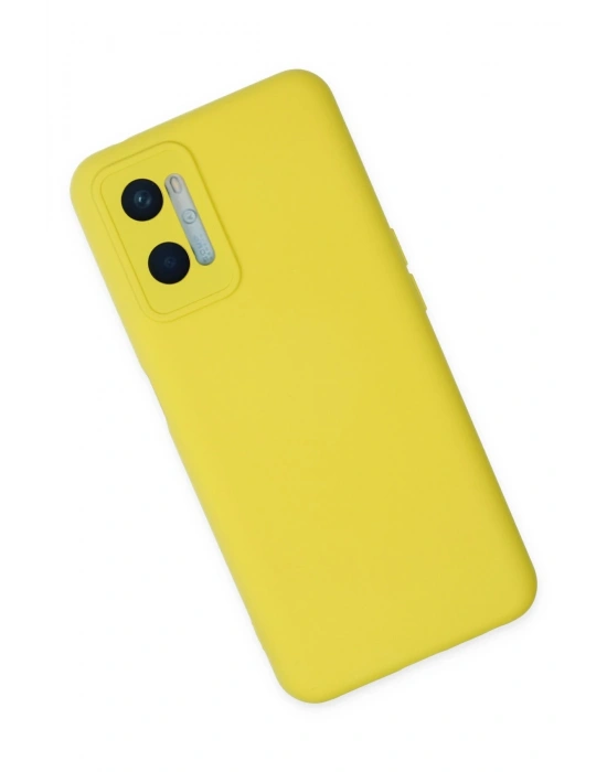Newface Oppo A96 Kılıf Nano içi Kadife Silikon - Sarı