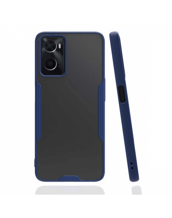 Newface Oppo A96 Kılıf Platin Silikon - Lacivert