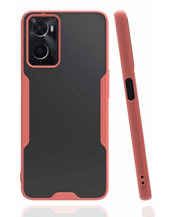 Newface Oppo A96 Kılıf Platin Silikon - Pembe