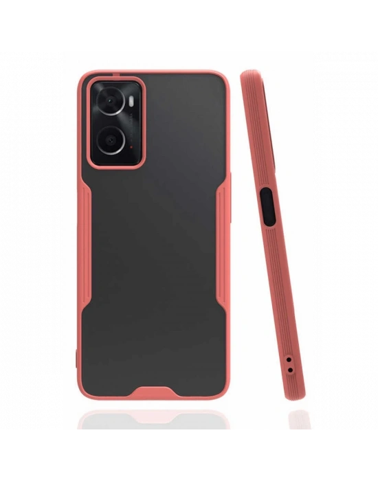 Newface Oppo A96 Kılıf Platin Silikon - Pembe