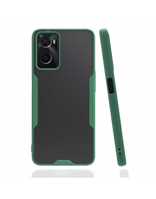 Newface Oppo A96 Kılıf Platin Silikon - Yeşil