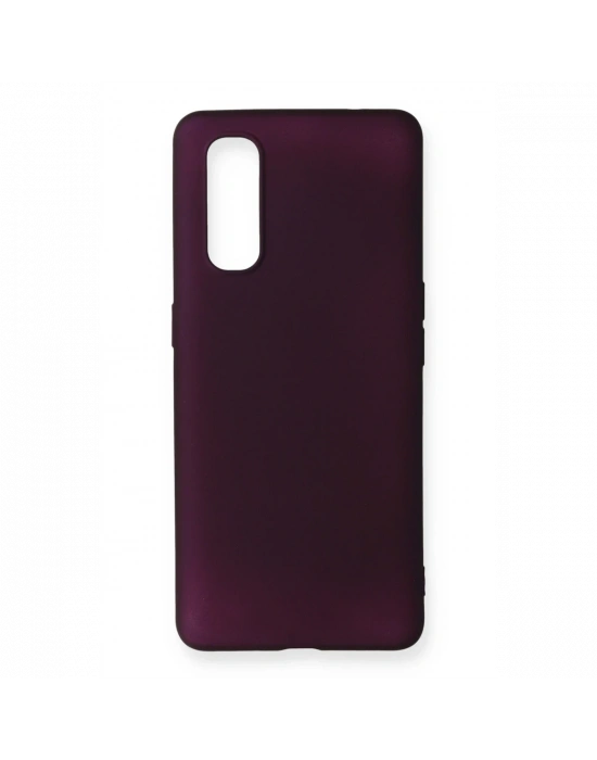 Newface Oppo Find X2 Kılıf First Silikon - Mürdüm