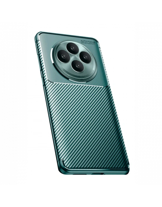 Newface Oppo Reno 11 FS Kılıf Auto Focus Karbon Kapak - Koyu Yeşil