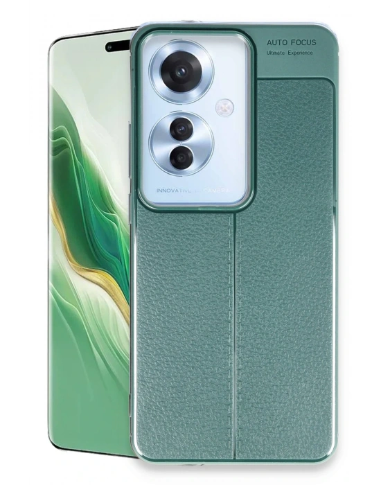 Newface Oppo Reno 11F Kılıf Auto Focus Kapak - Koyu Yeşil
