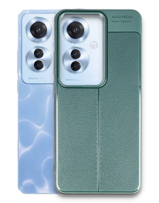 Newface Oppo Reno 11F Kılıf Auto Focus Kapak - Koyu Yeşil