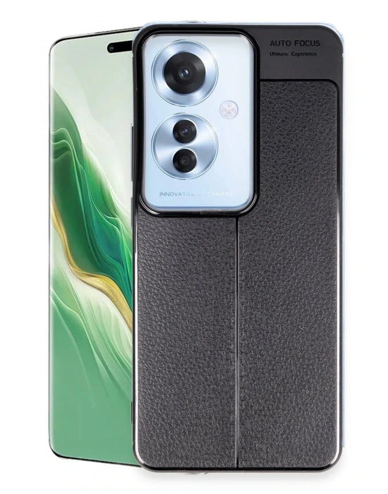 Newface Oppo Reno 11F Kılıf Auto Focus Kapak - Siyah