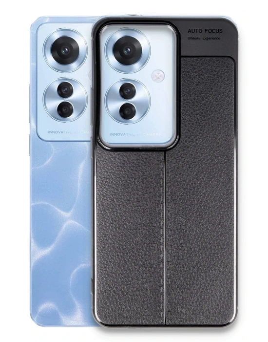 Newface Oppo Reno 11F Kılıf Auto Focus Kapak - Siyah