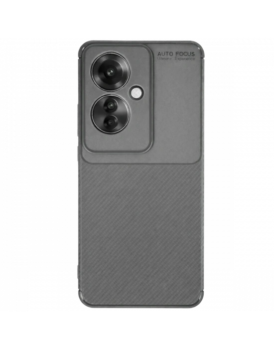 Newface Oppo Reno 11F Kılıf Auto Focus Karbon Kapak - Gri