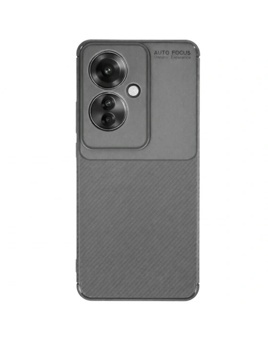 Newface Oppo Reno 11F Kılıf Auto Focus Karbon Kapak - Gri