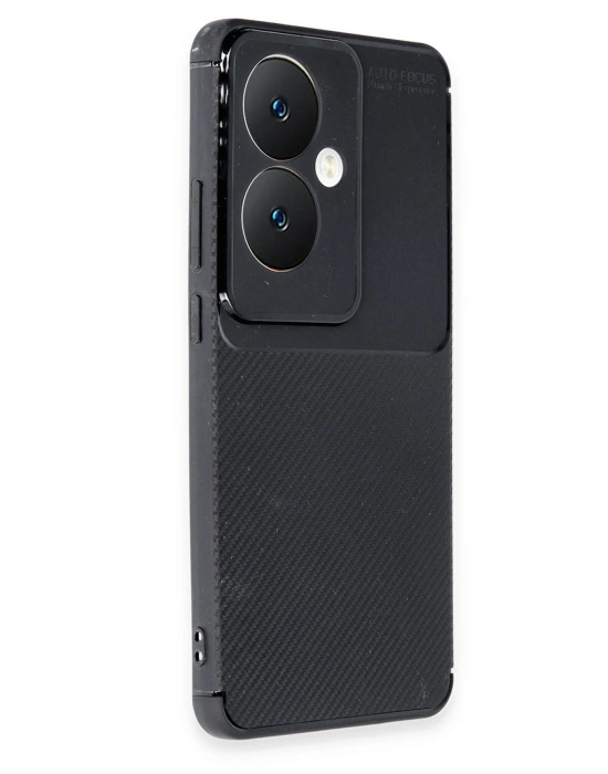 Newface Oppo Reno 11F Kılıf Auto Focus Karbon Kapak - Siyah