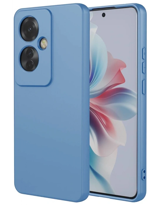 Newface Oppo Reno 11F Kılıf First Silikon - Mavi