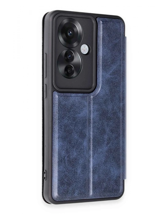 Newface Oppo Reno 11F Kılıf Flip Cover - Lacivert