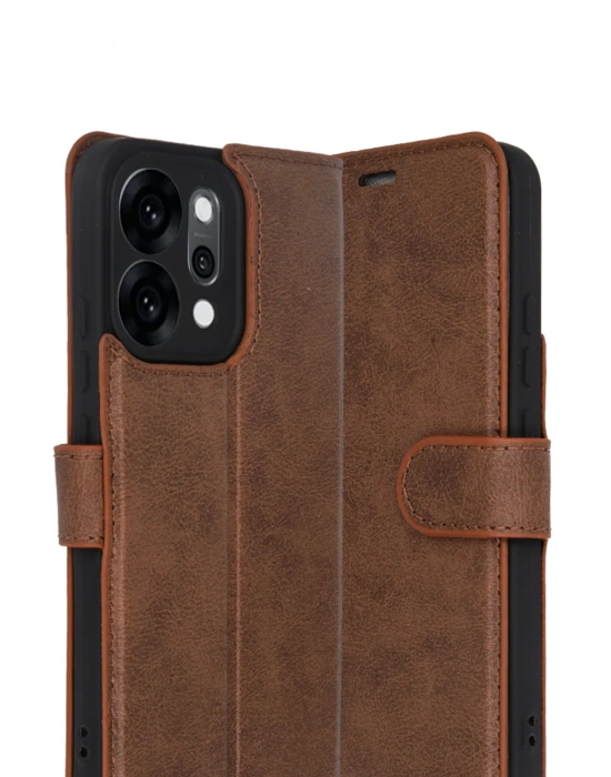 Newface Oppo Reno 14 Trend S Plus Kapaklı Kılıf - Taba