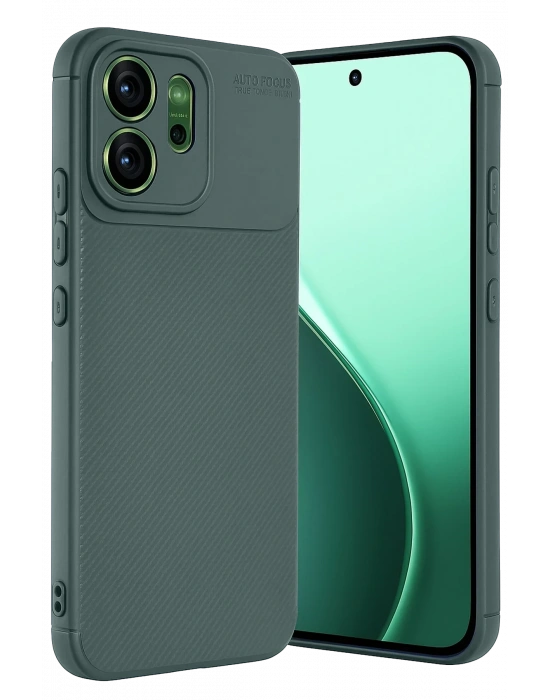 Newface Oppo Reno 14F Auto Focus Karbon Kapak - Koyu Yeşil