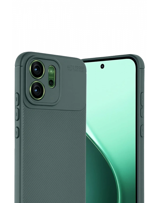 Newface Oppo Reno 14F Auto Focus Karbon Kapak - Koyu Yeşil