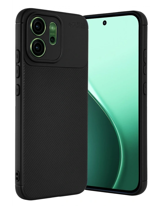Newface Oppo Reno 14F Auto Focus Karbon Kapak - Siyah