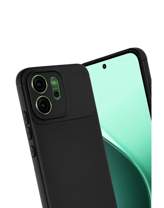 Newface Oppo Reno 14F Auto Focus Karbon Kapak - Siyah