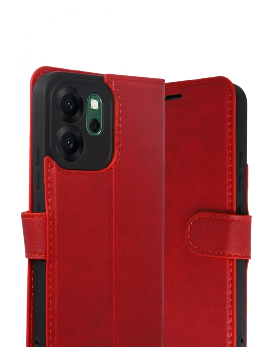 Newface Oppo Reno 14F Trend S Plus Kapaklı Kılıf - Kırmızı