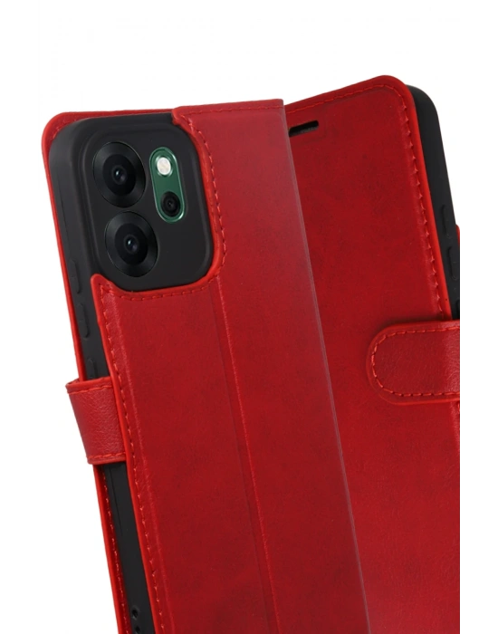 Newface Oppo Reno 14F Trend S Plus Kapaklı Kılıf - Kırmızı