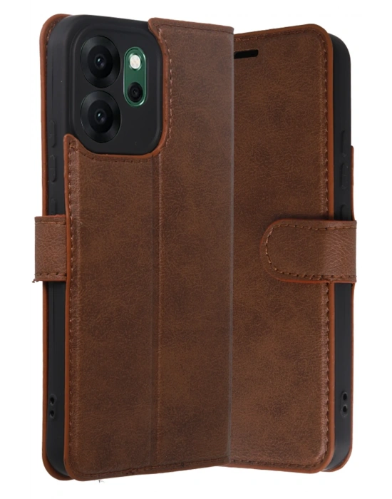 Newface Oppo Reno 14F Trend S Plus Kapaklı Kılıf - Taba