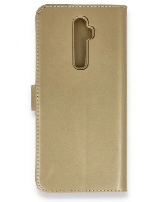 Newface Oppo Reno 2Z Kılıf Trend S Plus Kapaklı Kılıf - Gold
