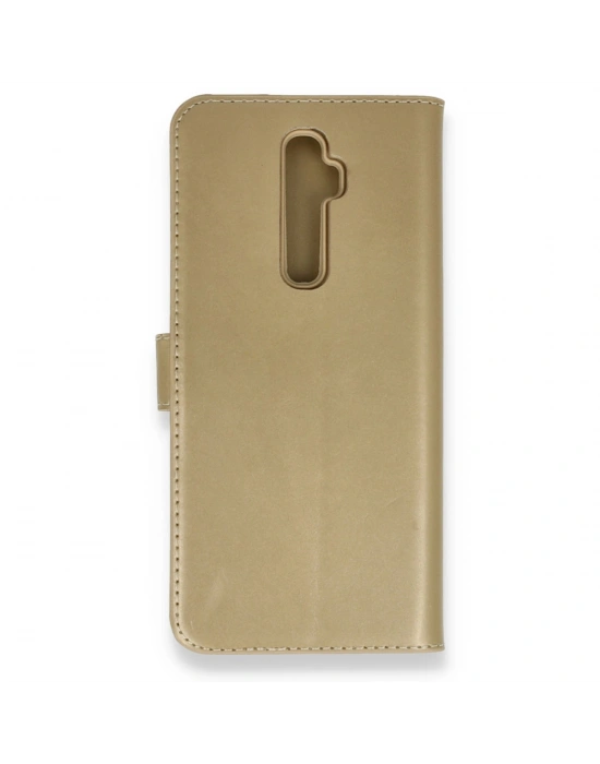 Newface Oppo Reno 2Z Kılıf Trend S Plus Kapaklı Kılıf - Gold