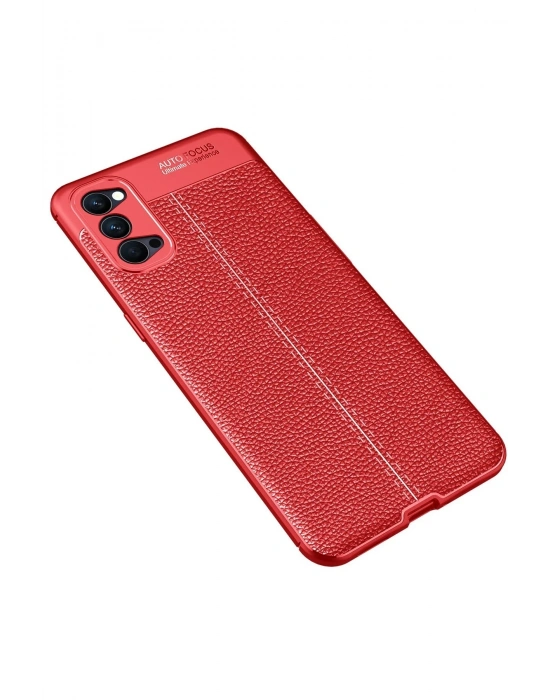 Newface Oppo Reno 4 Kılıf Auto Focus Kapak - Kırmızı