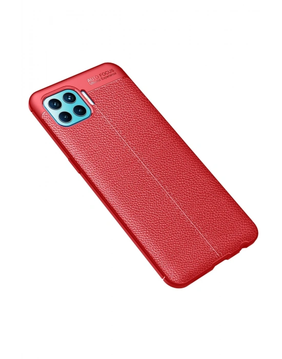 Newface Oppo Reno 4 Lite Kılıf Auto Focus Kapak - Kırmızı